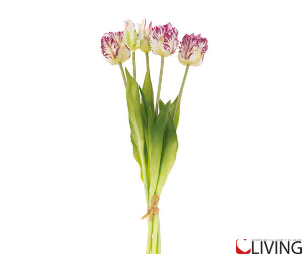 tulipani screziati viola finti realistici
