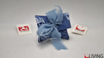 bustina lettere portaconfetti in tessuto linea indigo