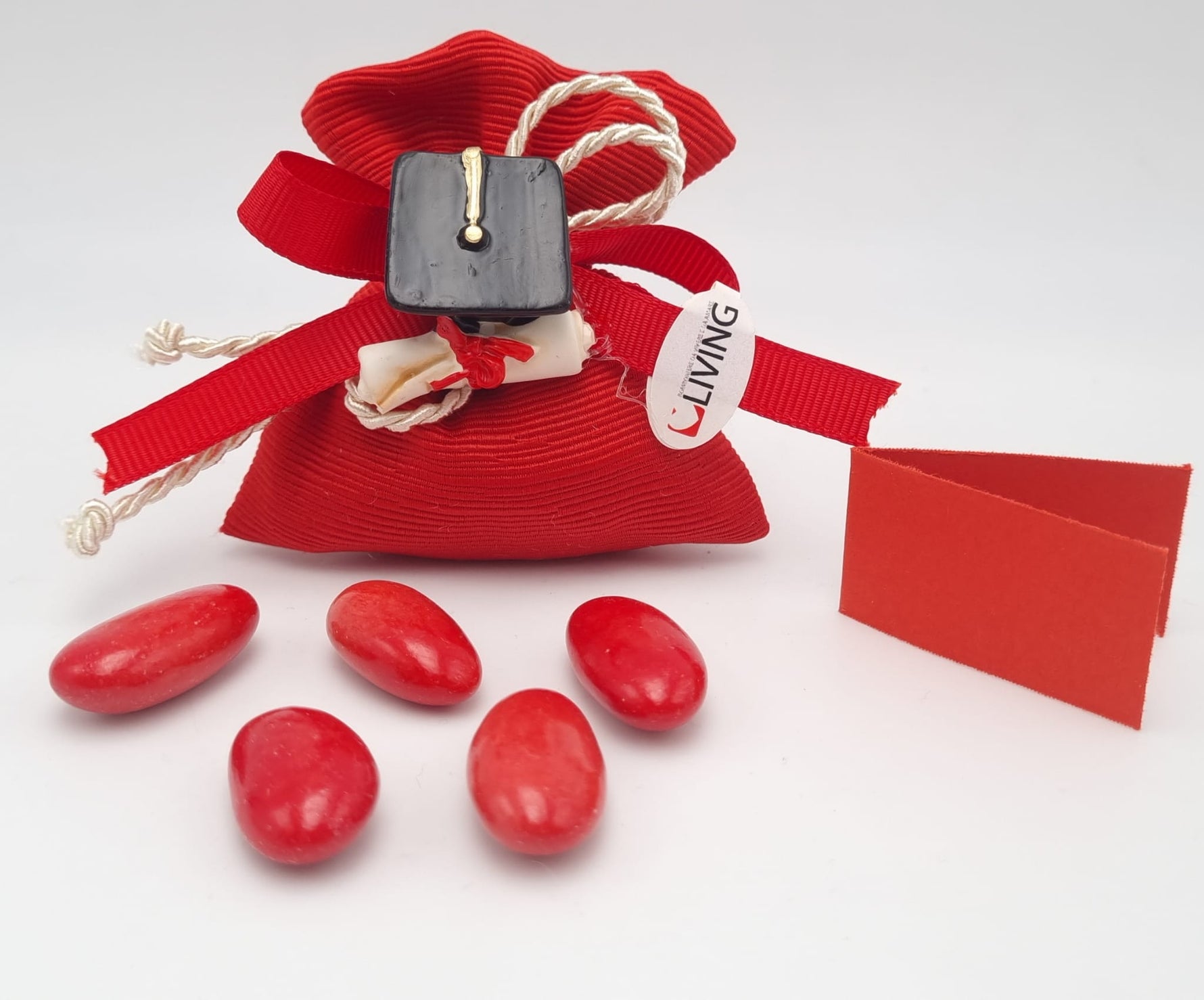 Bomboniera laurea tocco con pergamena magnete