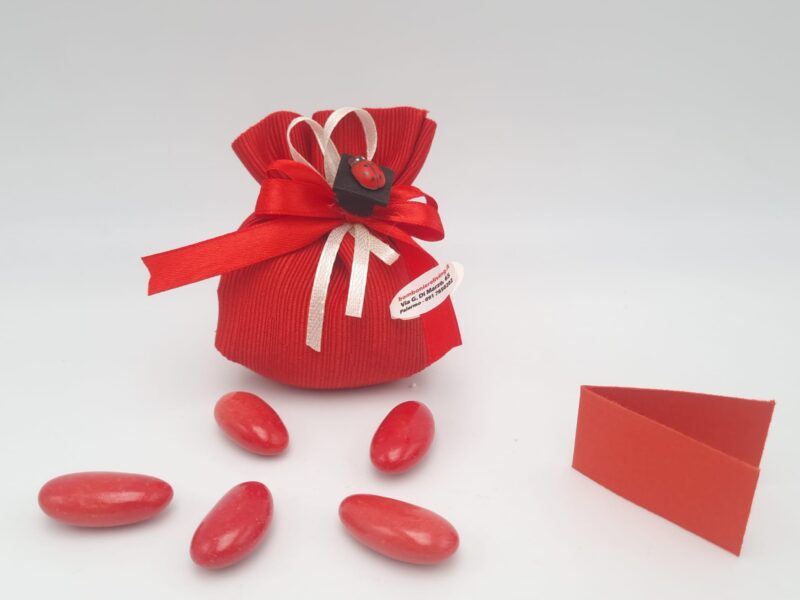 Sacchetto Laurea cannetè rosso e tocco