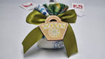 Sacchettino piccolo con tessuto stampa olive