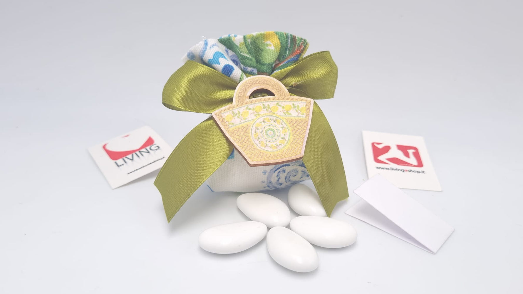 Sacchettino Piccolo Con Tessuto Stampa Olive