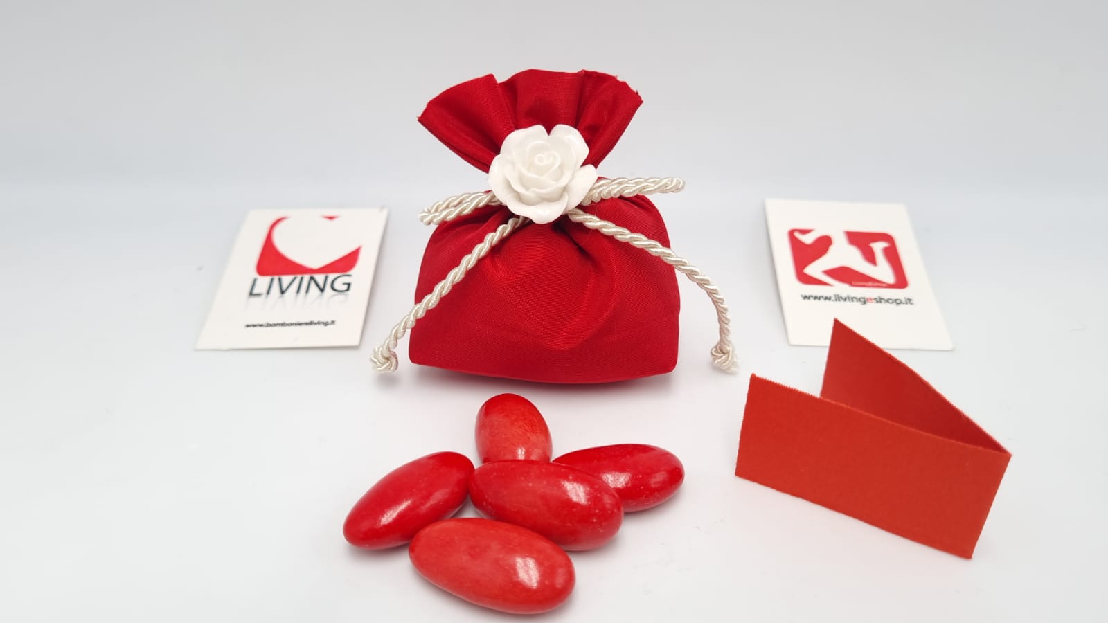 Sacchetto Laurea mini   in taffetà rosso