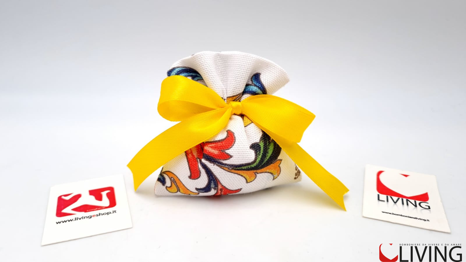 mini sacchetto portaconfetti in tessuto linea barocco siciliano