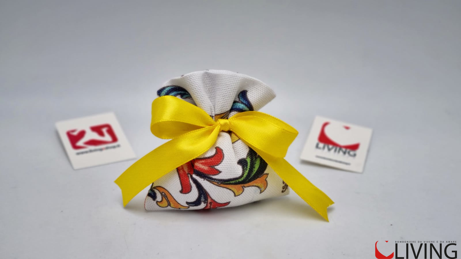 mini sacchetto portaconfetti in tessuto linea barocco siciliano