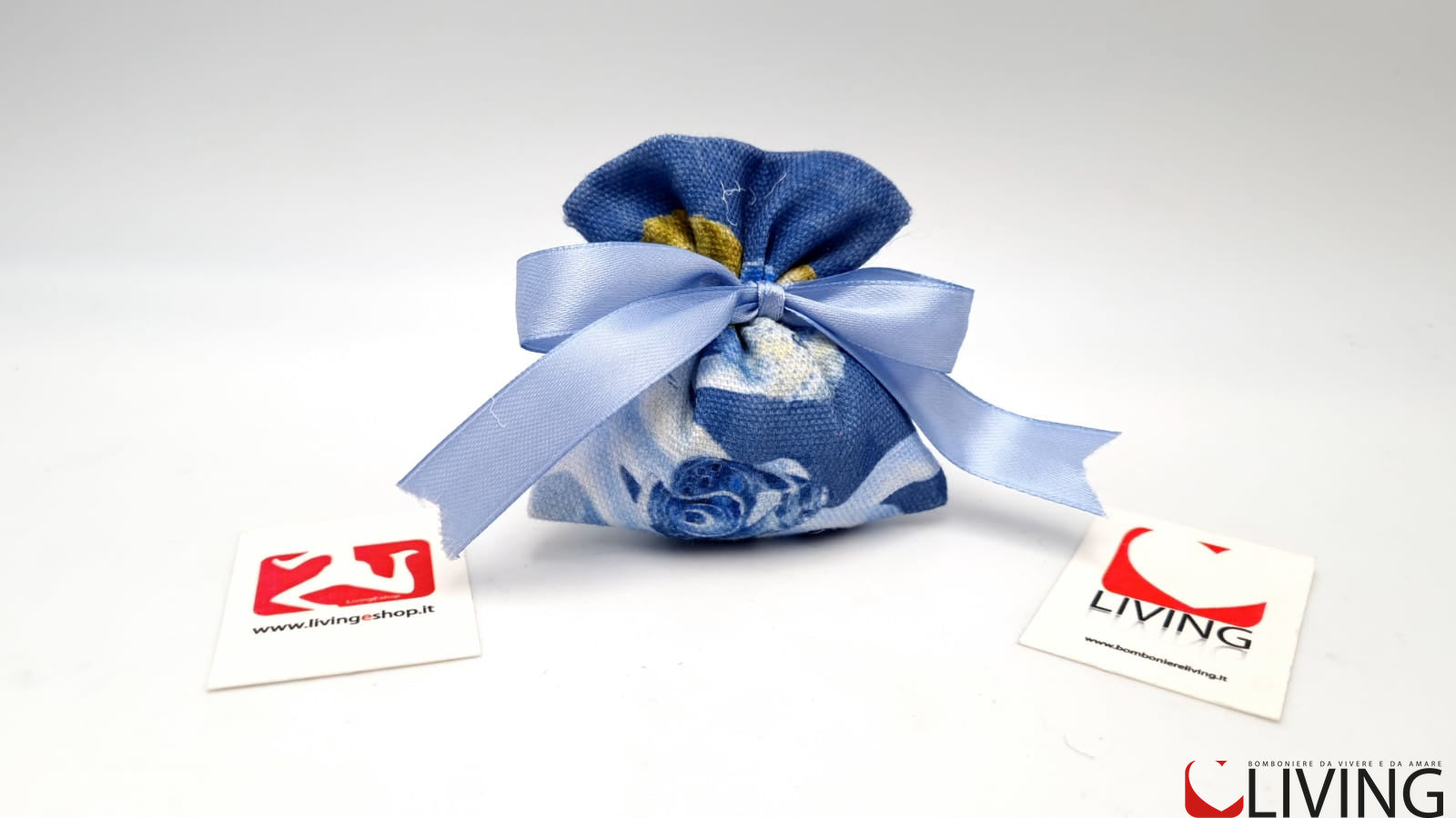 mini sacchetto portaconfetti in tessuto linea indigo