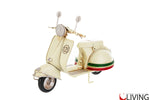 bomboniera moto vespa 125 metallo panna