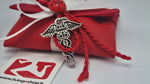 Bomboniera laurea charm caduceo in metallo