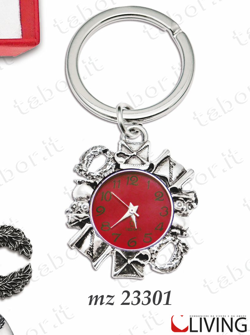 bomboniera laurea portachiavi orologio