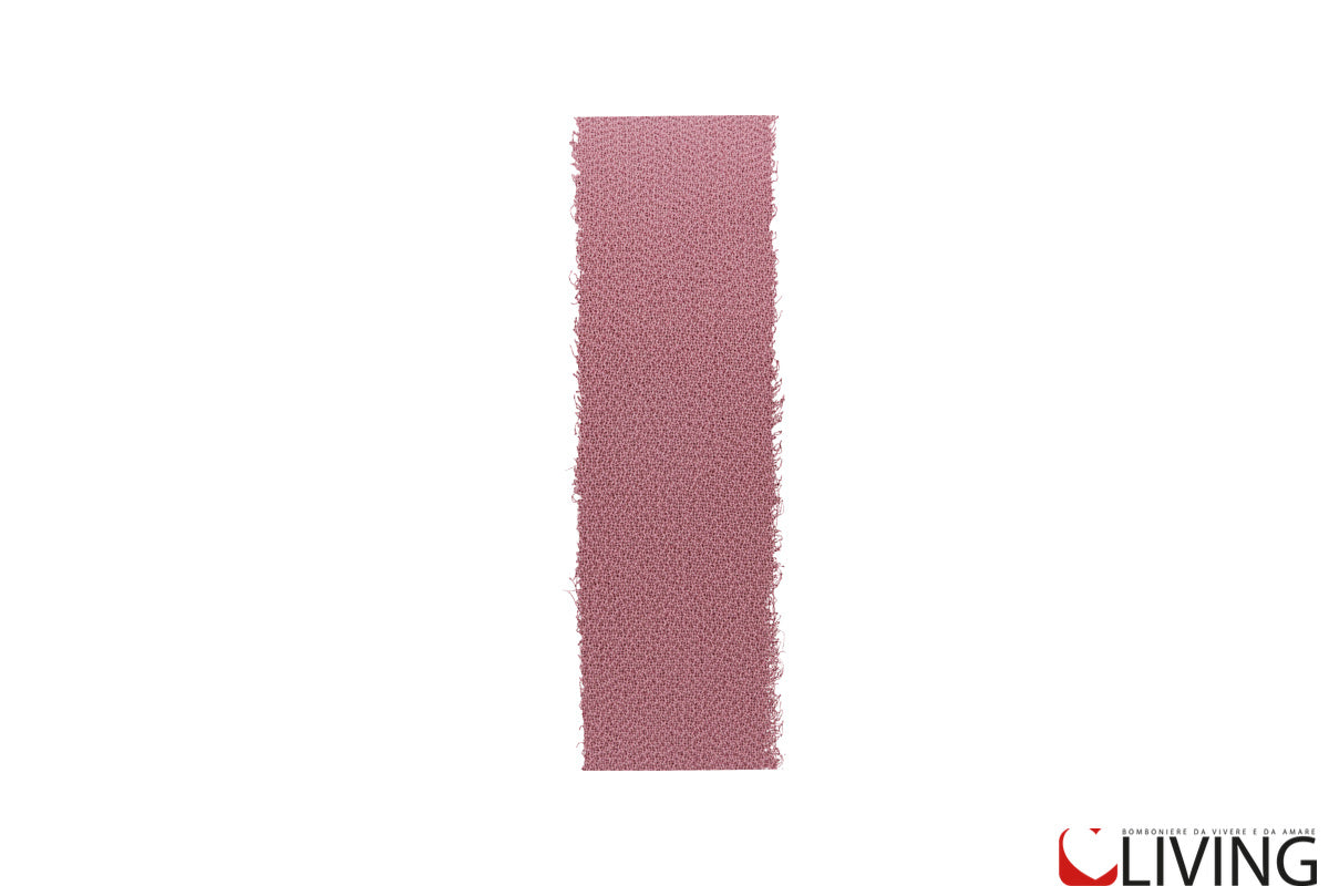 nastro chiffon rosa antico larghezza 2,5 cm x 20 mt