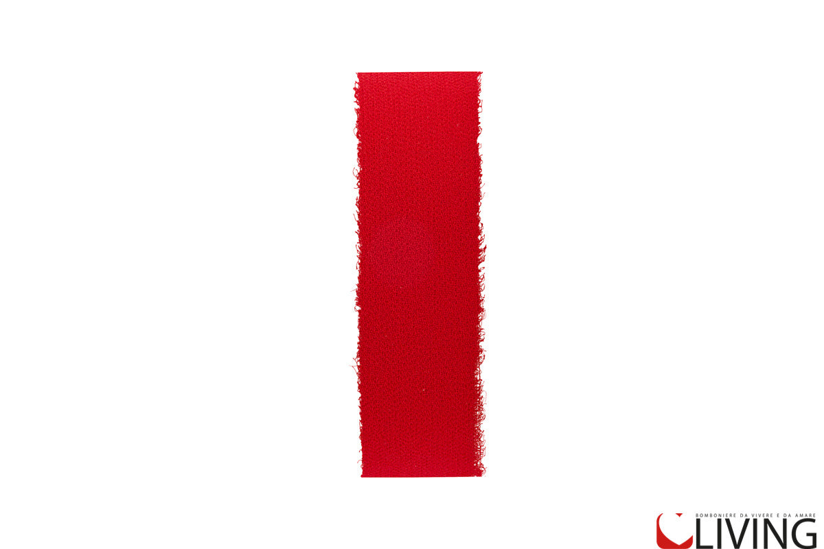 nastro chiffon rosso cipria larghezza 2,5 cm x 20 mt