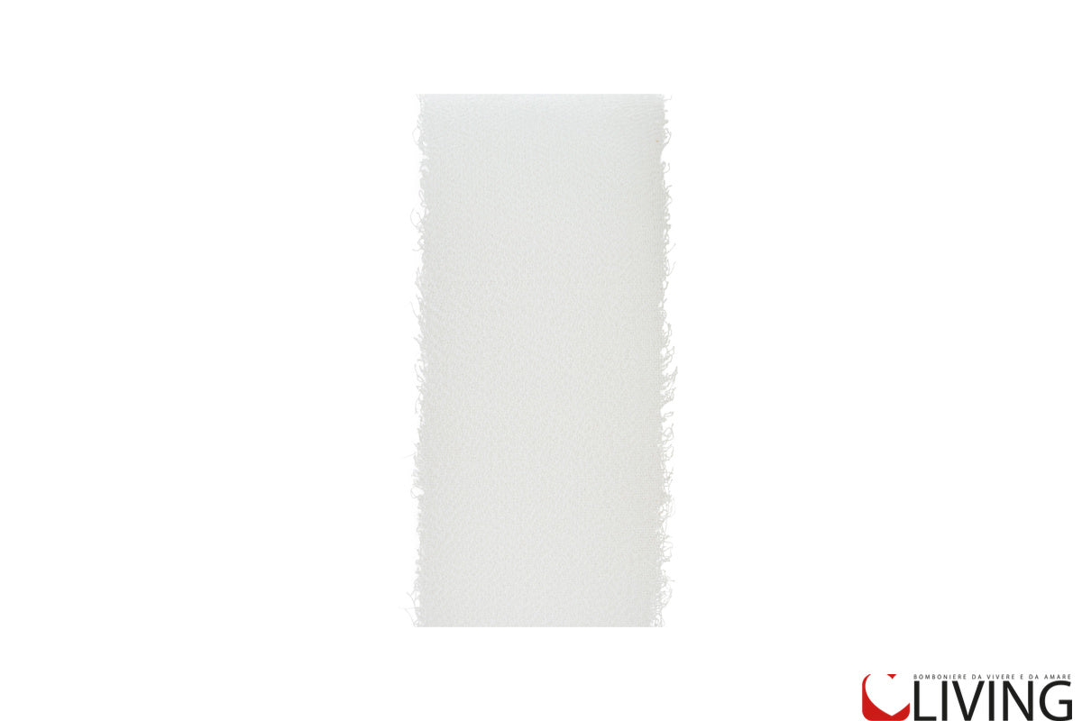 nastro chiffon bianco larghezza 4 cm x 20 mt