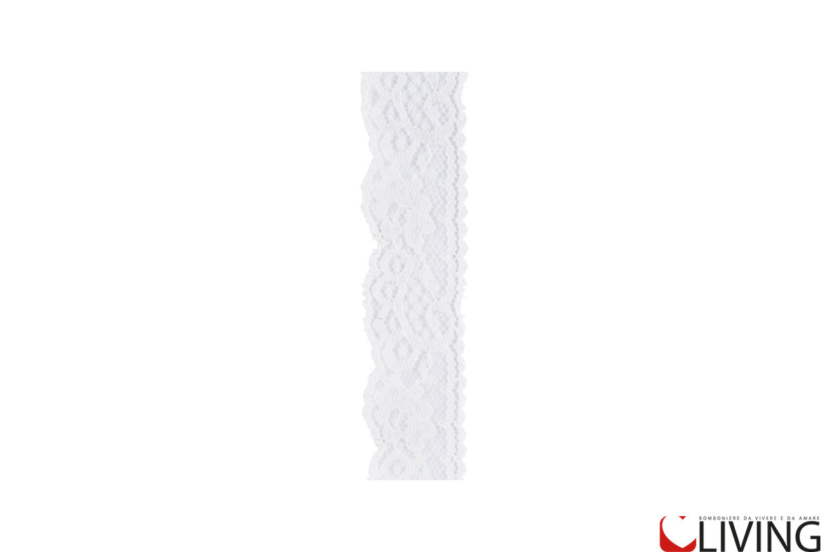 nastro pizzo bianco larghezza 3,5 cm x 2 mt