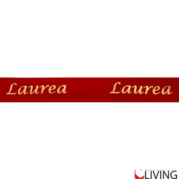 nastro raso rosso scritta laurea 10 mm x 25 mt