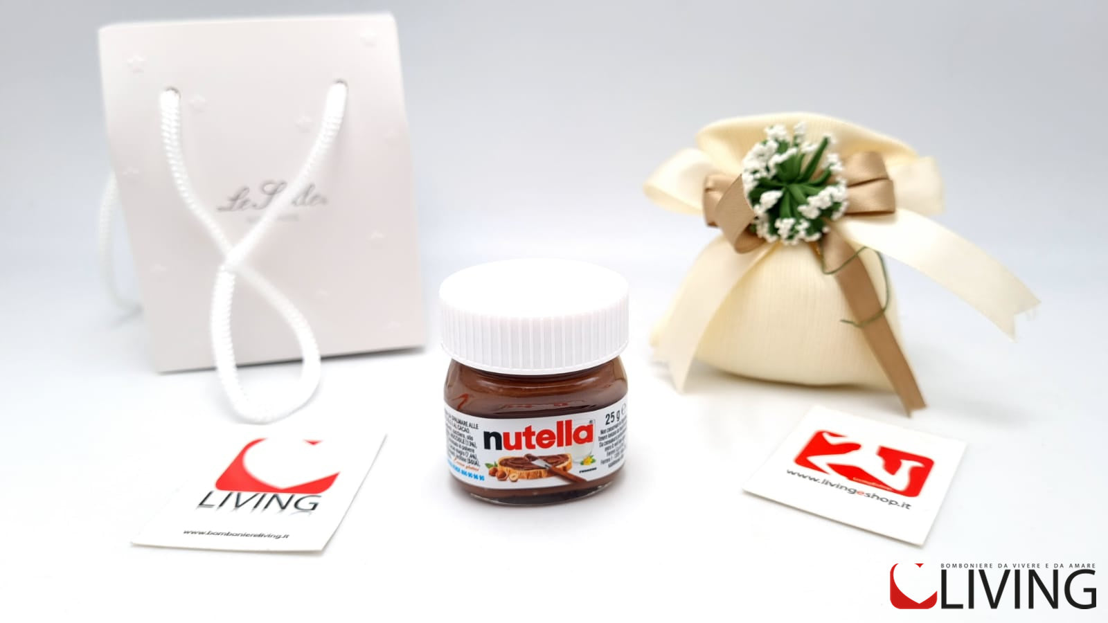 bomboniera nutella mini barattolo da 25 gr