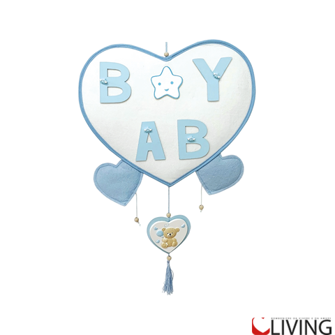 fiocco nascita nuvola baby cuore celeste
