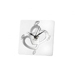 Bomboniera Orologio Da Tavola Con Cuori In Plex Argento
