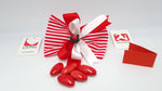Sacchetto Laurea righe bianche e rosse