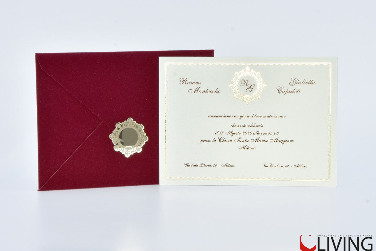 partecipazione nozze classica 08977