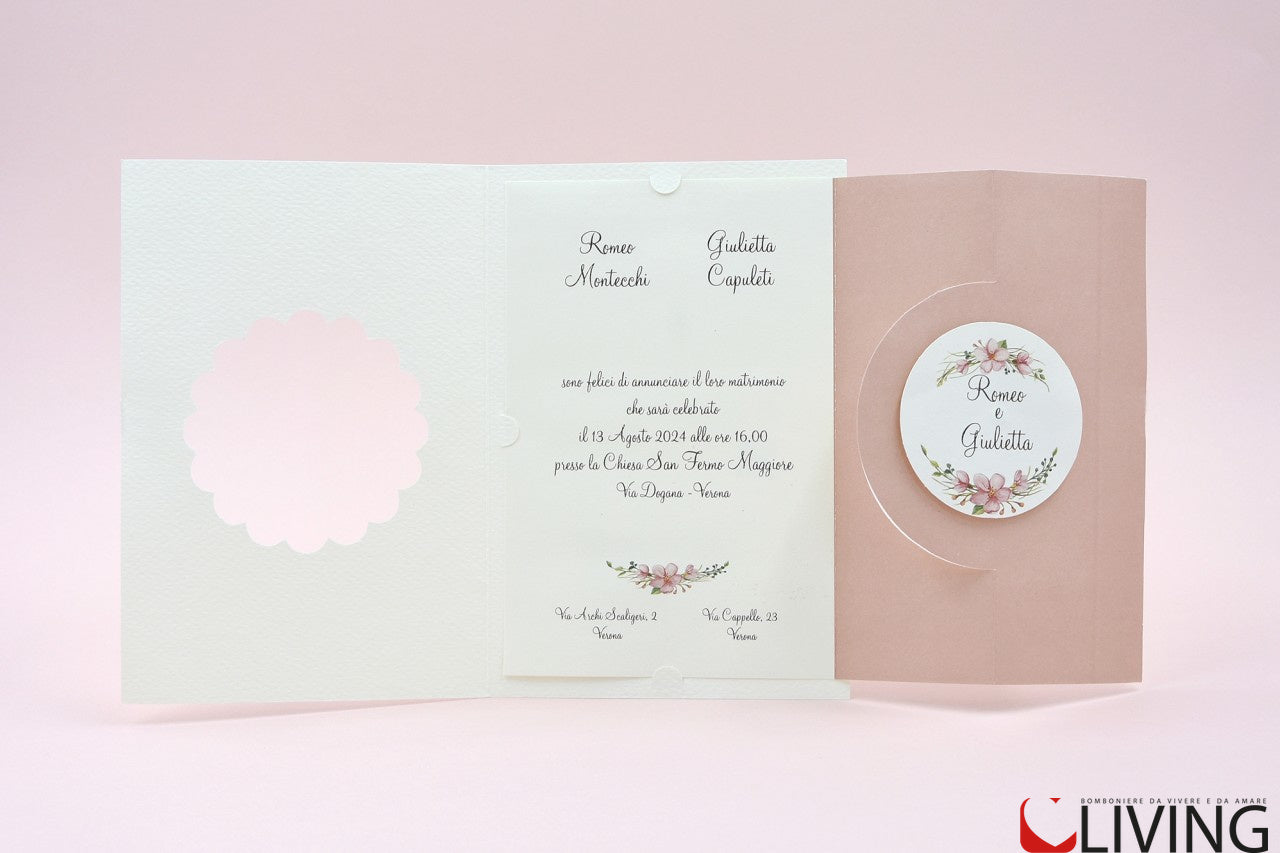 partecipazione nozze classica e058