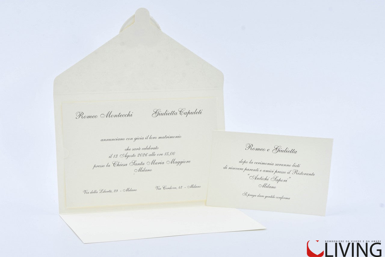 partecipazione nozze classica e079