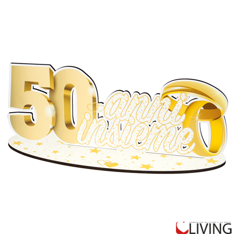 addobbo decorazione da tavola 50 anni insieme