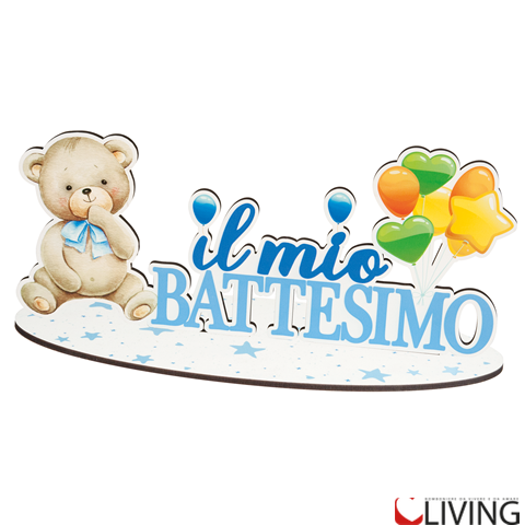 addobbo decorazione da tavola il mio battesimo cielo