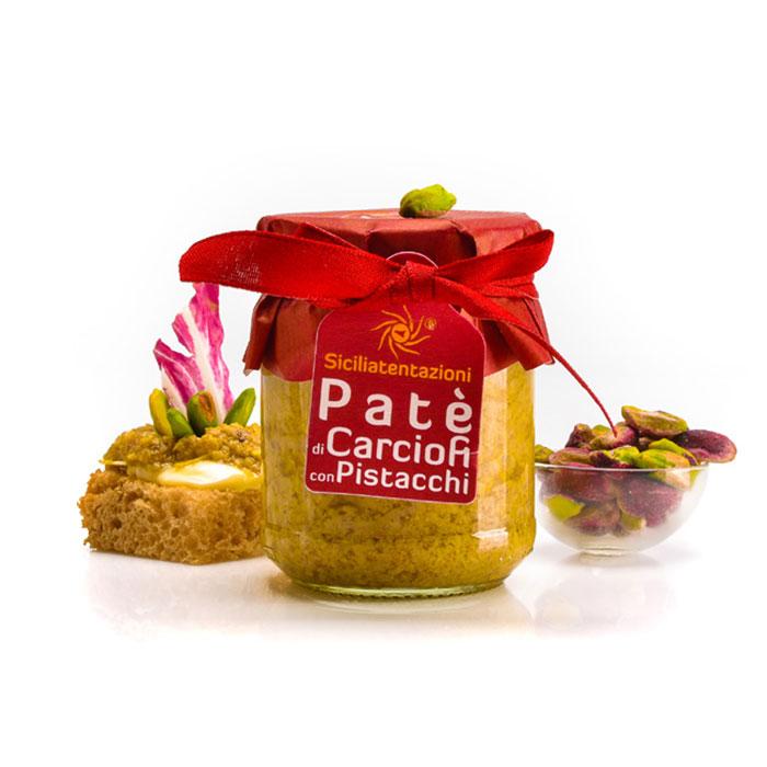 bomboniera gastronomica patè di carciofi con pistacchi 180 gr.