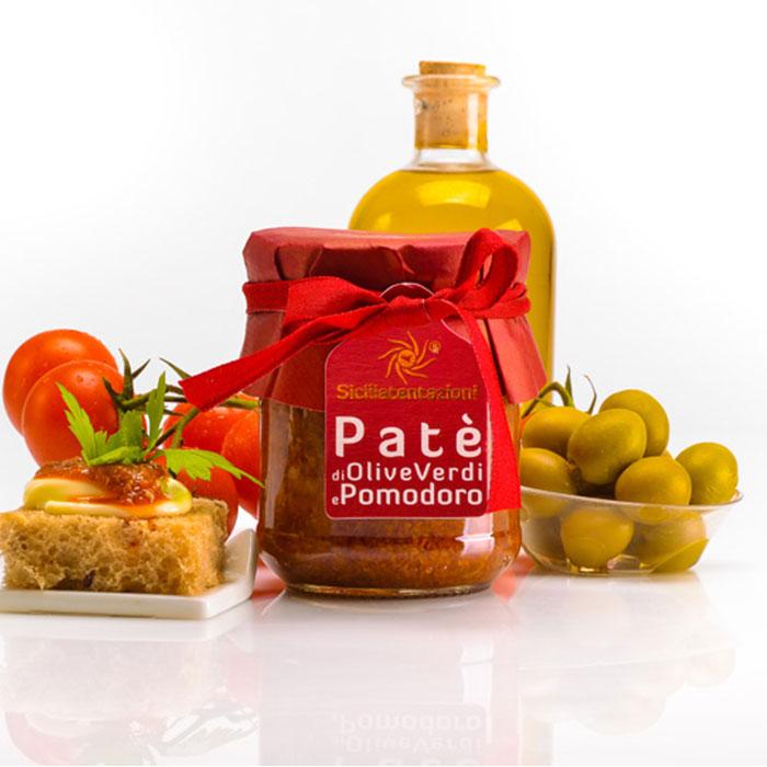 bomboniera gastronomica patè olive verdi e pomodoro 90 gr.