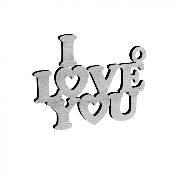 Bomboniera Pendente In Legno I Love You