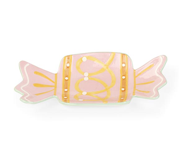 Piattino caramella rosa