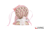 porta sacchetto legno mongolfiera elefante rosa