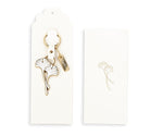 Bomboniera Tema Tropical Chic Portachiavi  Foglia Gingko Bianco Oro