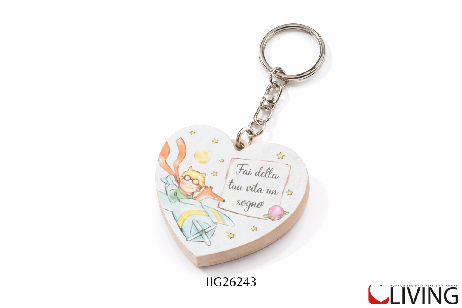 bomboniera chiavetta usb cuore portachiavi piccolo principe 