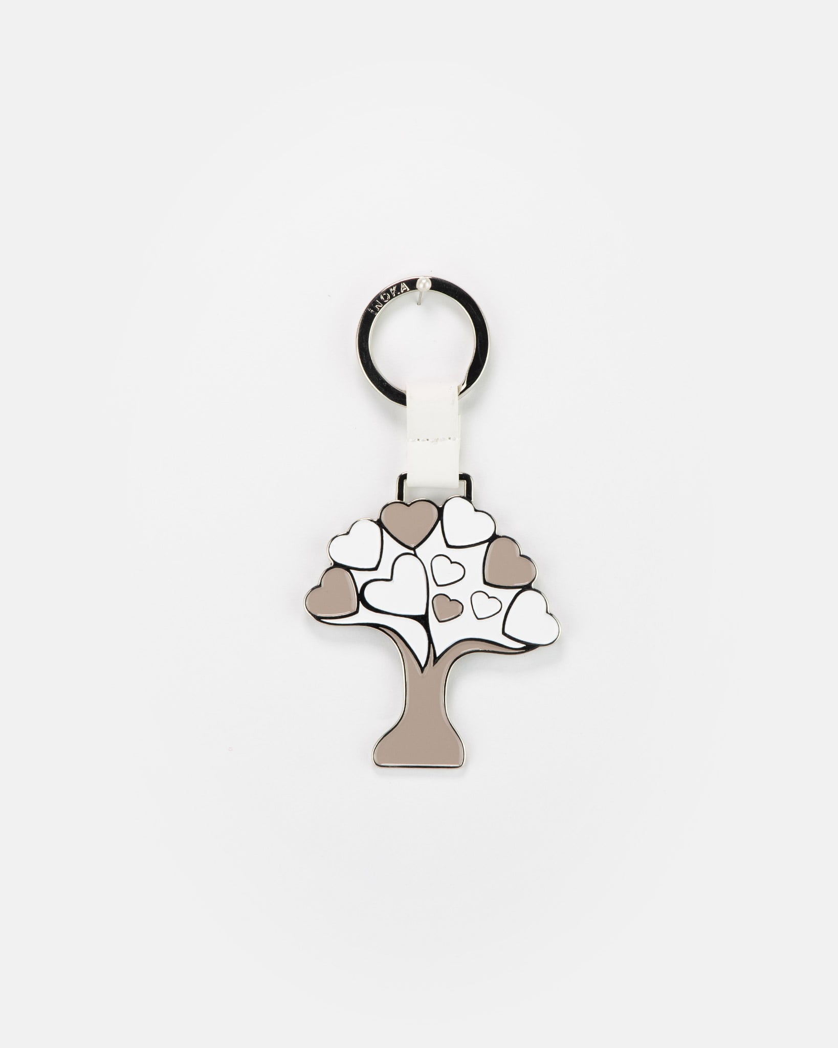 Portachiavi  In Metallo Smaltato A Forma Di Albero Della Vita
