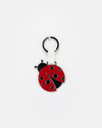 Portachiavi  in metallo smaltato a forma di Coccinella colorata