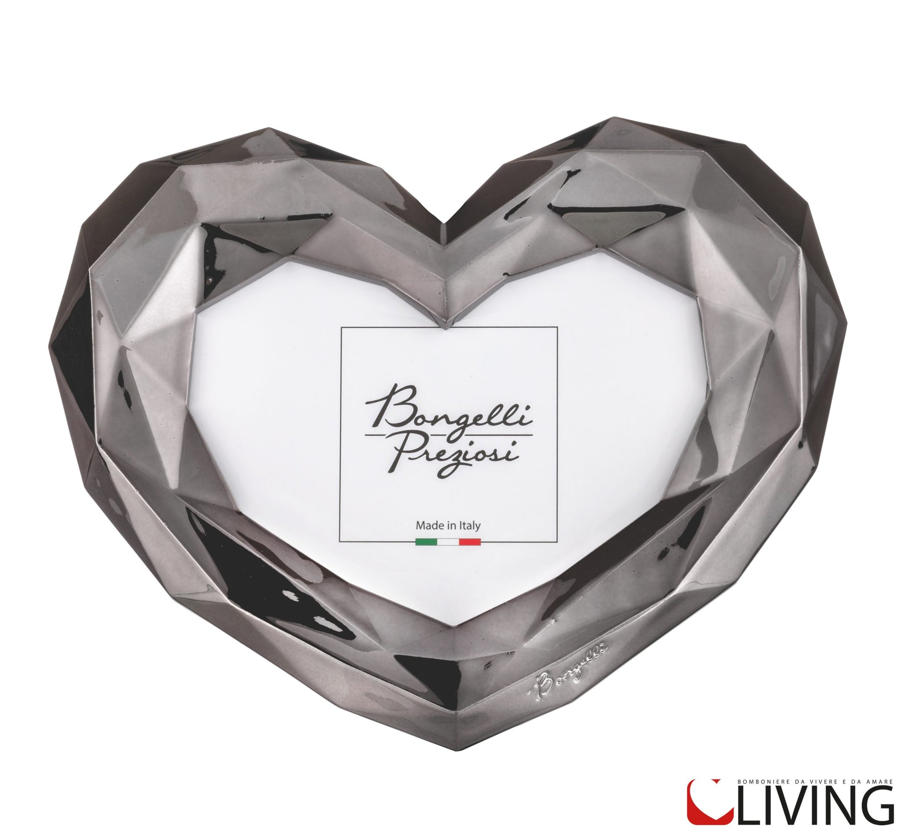 bomboniera portafoto cuore grande design canna di fucile