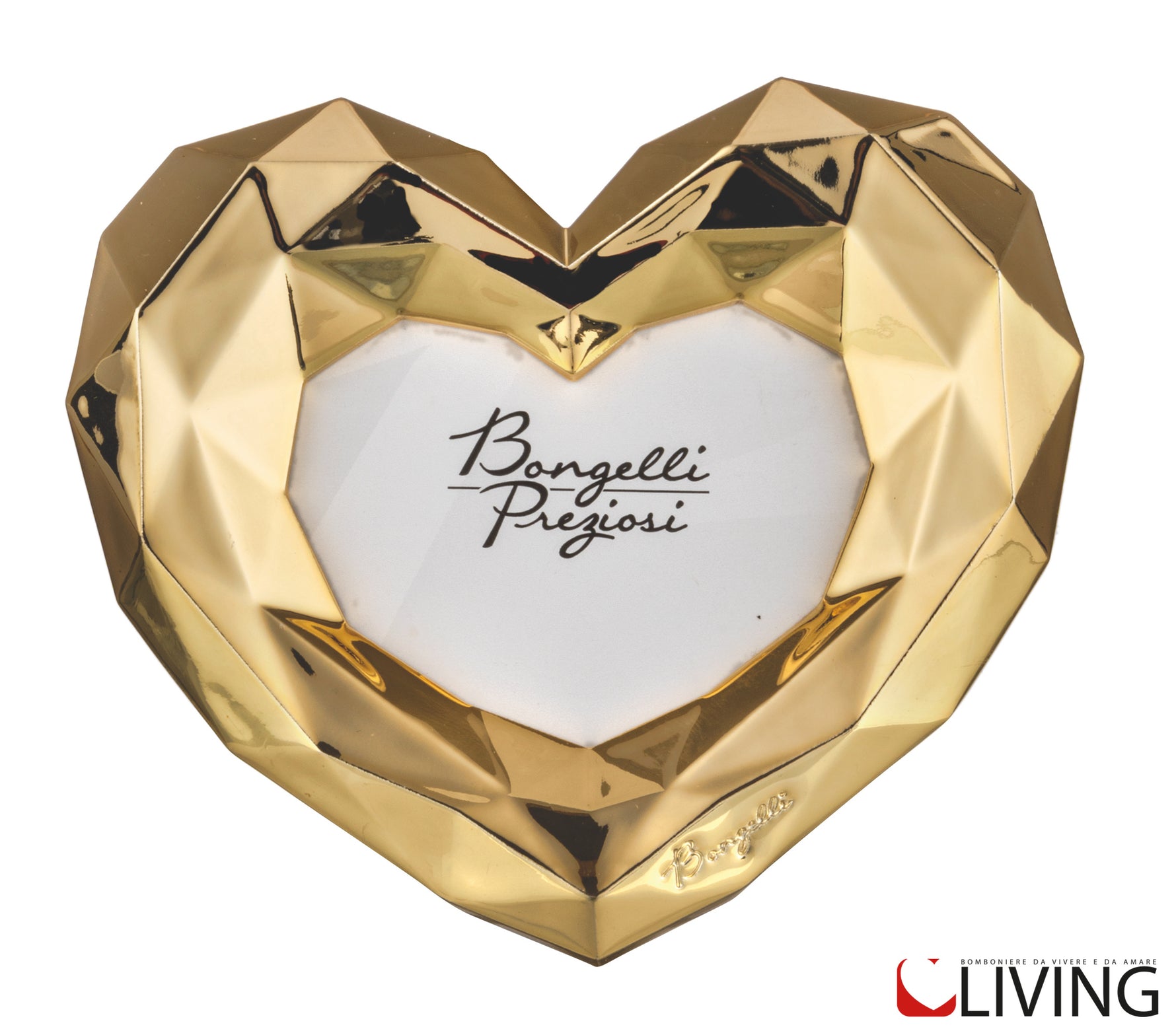 bomboniera portafoto cuore design oro