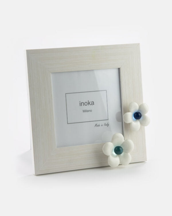 Portafoto In Legno Grande Con Fiori