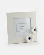 Portafoto In Legno Grande Con Fiori