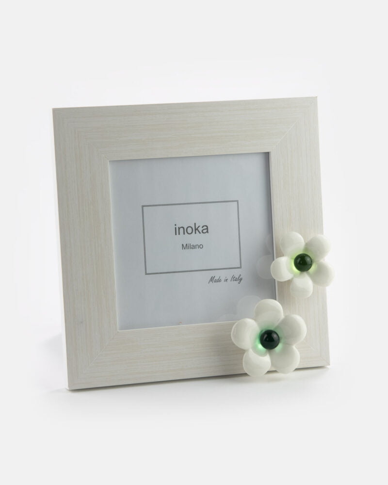 Portafoto In Legno Grande Con Fiori