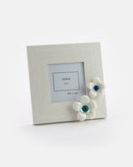 Portafoto In Legno Con Applicazione Fiori