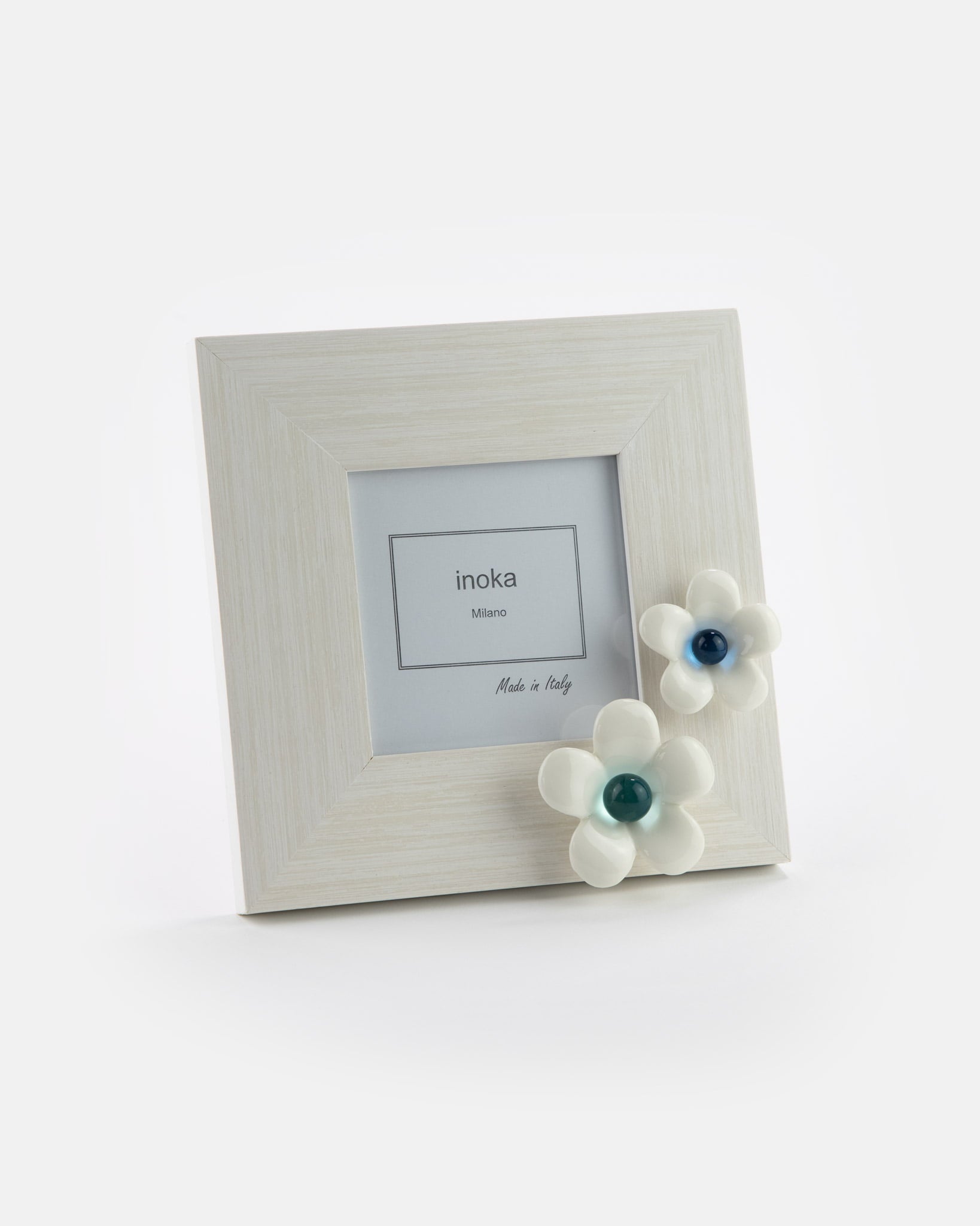 Portafoto In Legno Con Applicazione Fiori