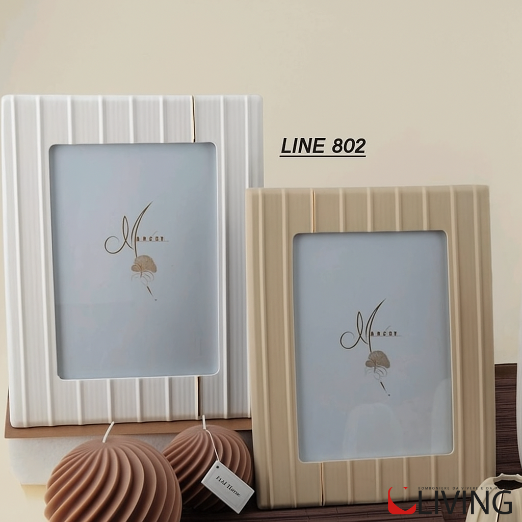 bomboniera portafoto grande porcellana bianco e beige