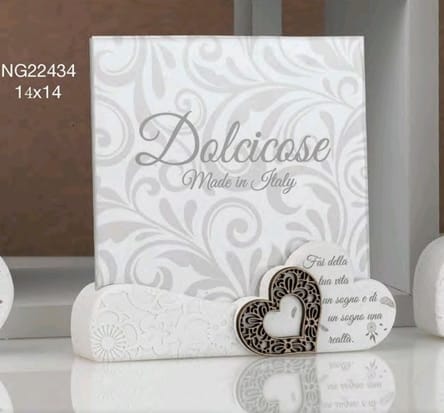 Bomboniera Matrimonio Portafoto In Polvere Di Marmo Di Carrara