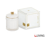 bomboniera potiche candela profumata bianca