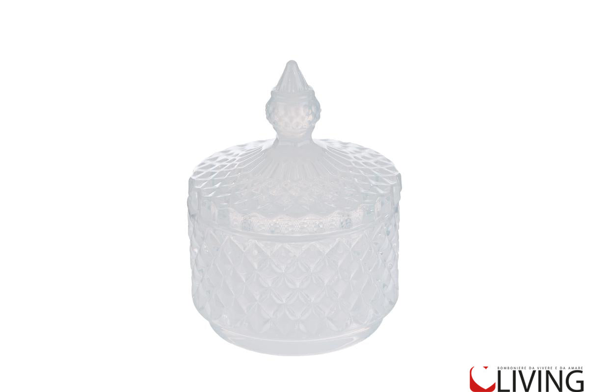 bomboniera potiche linea dorothy bianco diamante
