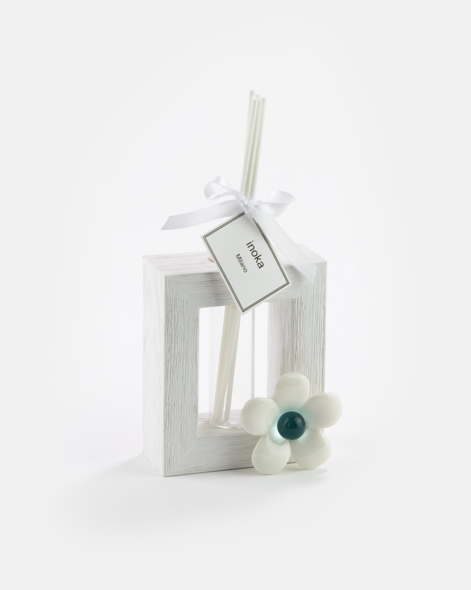 Profumatore Fiore Con Cornice In Legno E Fiore Blu