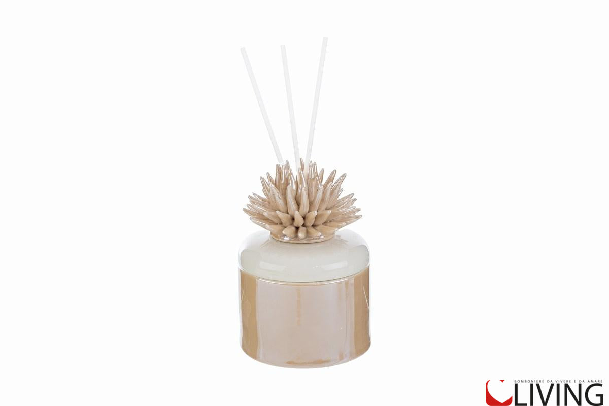 bomboniera profumatore corallo porcellana beige