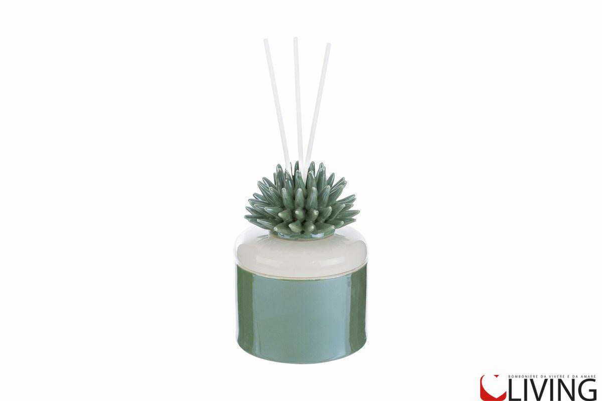 bomboniera profumatore corallo porcellana verde